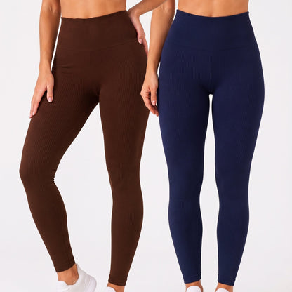 KIT 2 LEGGINGS Caneladas Premium